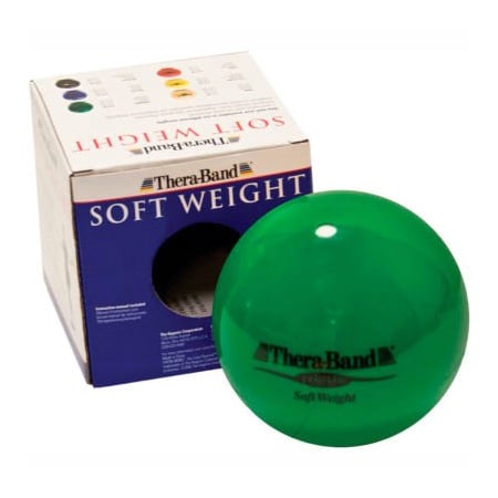 Fabrication Enterprises Thera-Band Soft Weights Ball, Green, 2 kg/4.4 lb. 457924